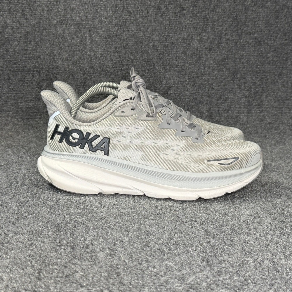 Hoka Clifton 9 Running Shoes Mens 11 Harbor Mist Black Athletic Training Sneaker
